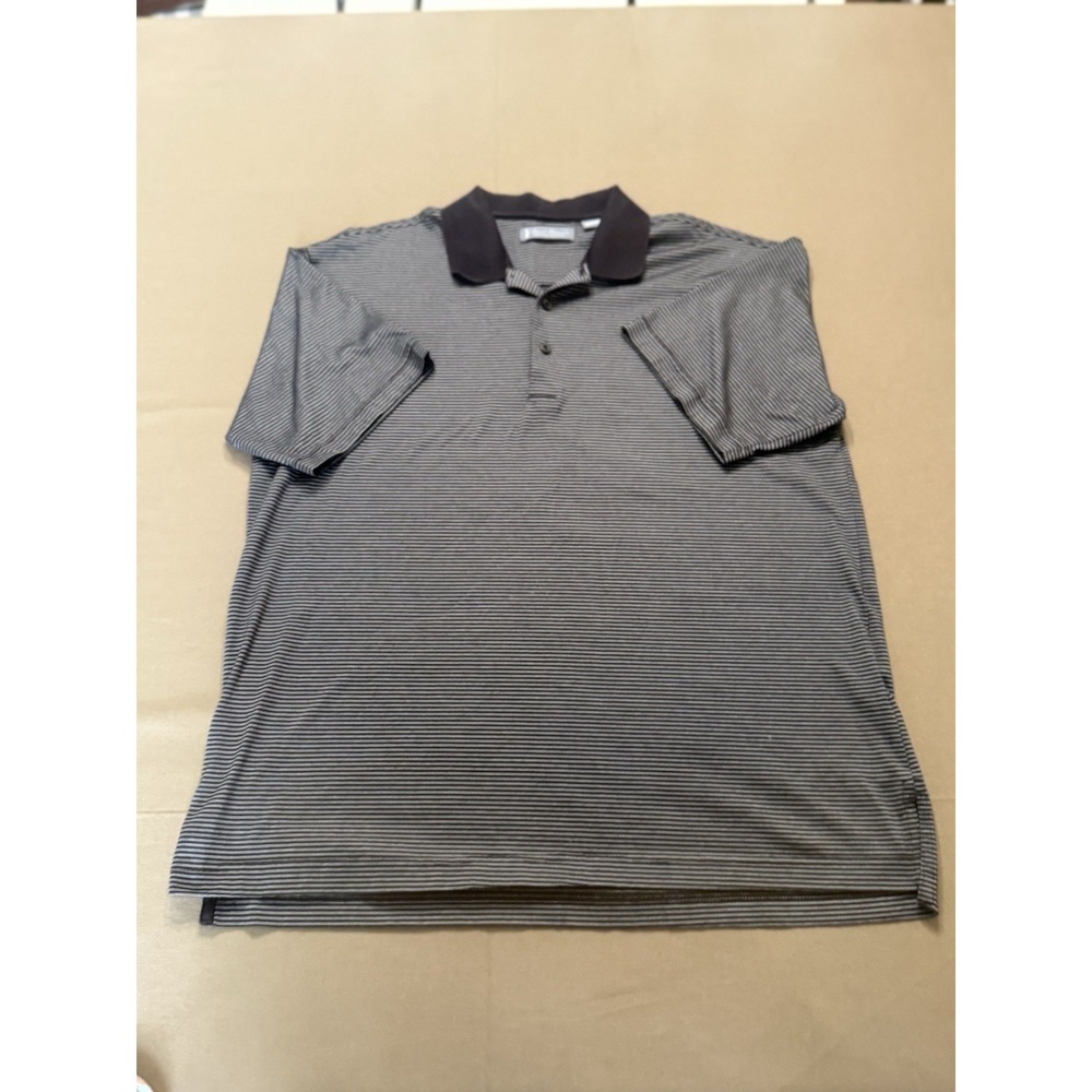 Daniel Cremieux Signature‎ Collection Striped Polo Shirt Mens Large Golf Casual